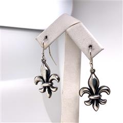 James Avery Fleur De Lis Sterling Silver Dangle Earrings